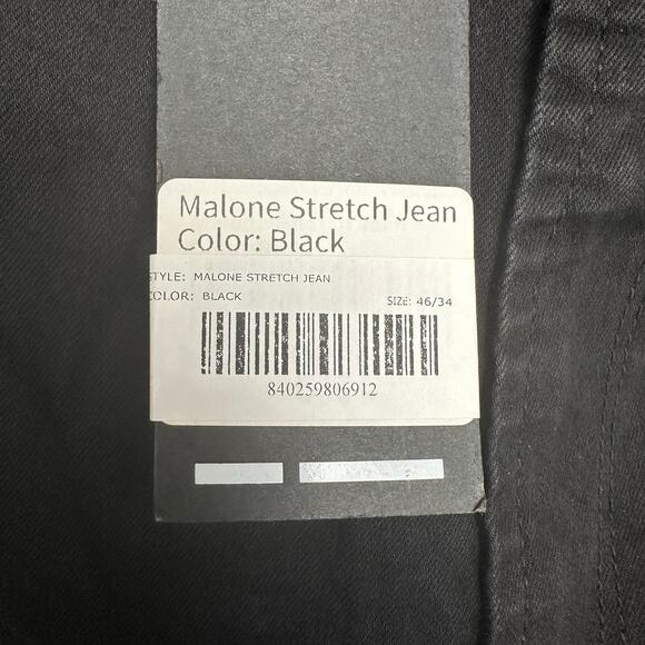 Good Counsel Men's 46 x 34 Black Malone Stretch Jeans Casual Denim Pants - Picture 5 of 6